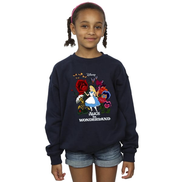 Disney Girls Alice In Wonderland Flowers Sweatshirt