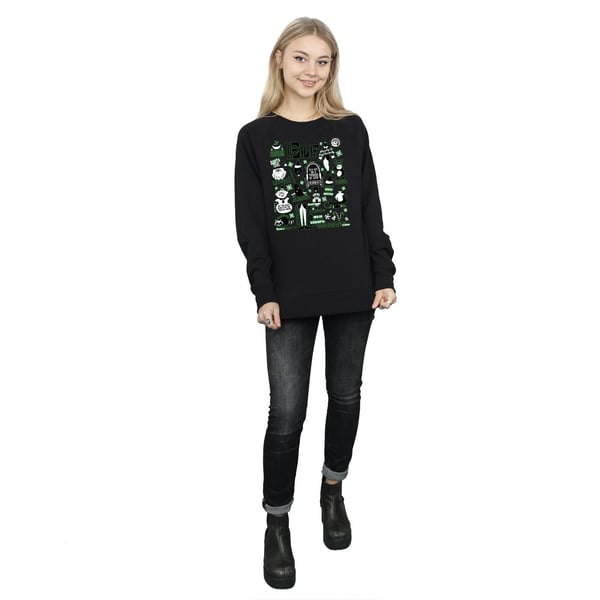 Elf Womens/Ladies Infographic Poster Sweatshirt