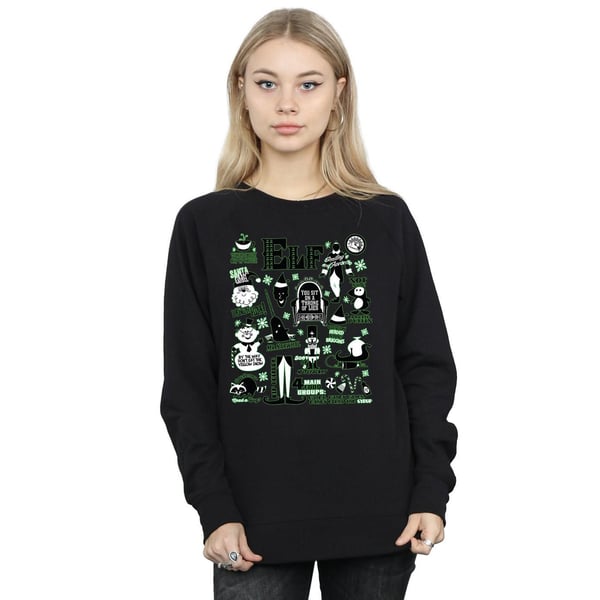 Elf Womens/Ladies Infographic Poster Sweatshirt