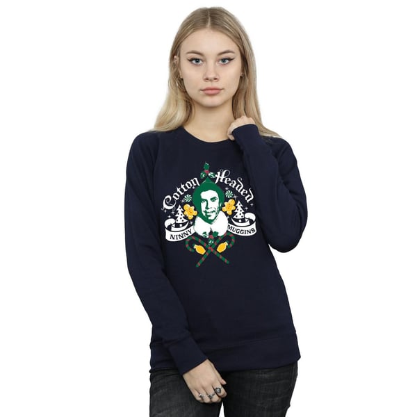 Elf Womens/Ladies Headed Ninny Muggins Sweatshirt