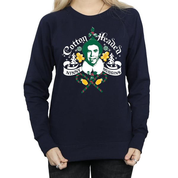 Elf Womens/Ladies Headed Ninny Muggins Sweatshirt