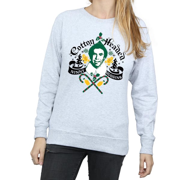 Elf Womens/Ladies Headed Ninny Muggins Sweatshirt