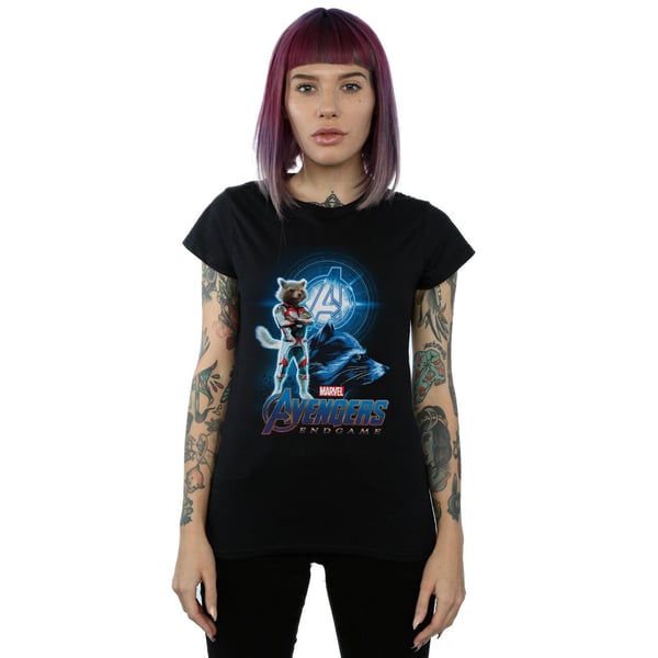 Marvel Naiset/Naiset Avengers Endgame Rocket Team Suit Puuvilla T-paita