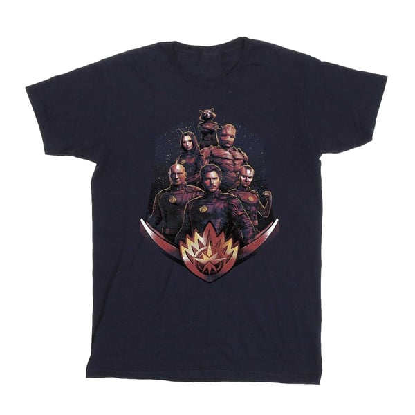 Guardians Of The Galaxy Volume 3 Girls Group Pose Cotton Distressed T-Shirt