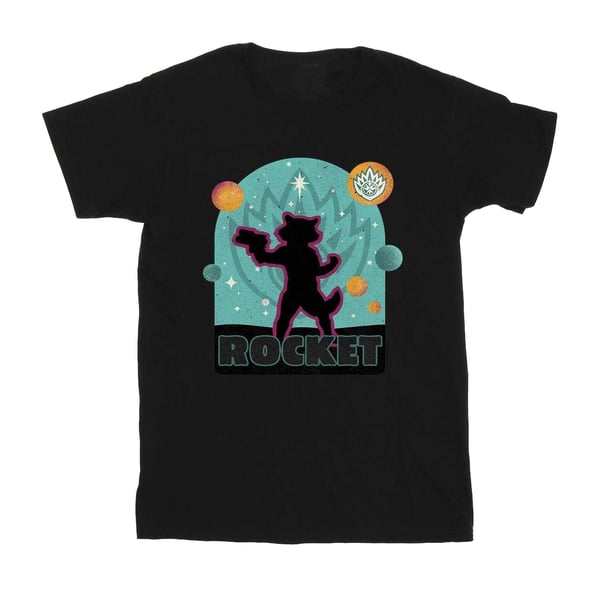 Guardians Of The Galaxy Volume 3 Girls Rocket Raccoon Badge Cotton T-Shirt