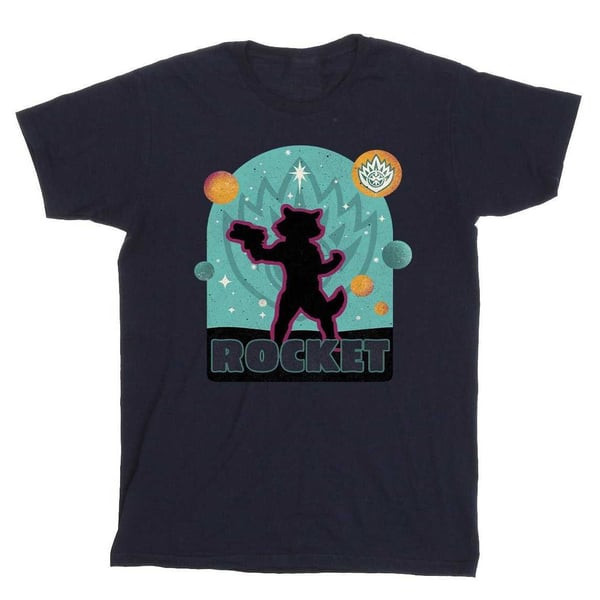 Guardians Of The Galaxy Volume 3 Mens Rocket Raccoon Badge Cotton T-Shirt