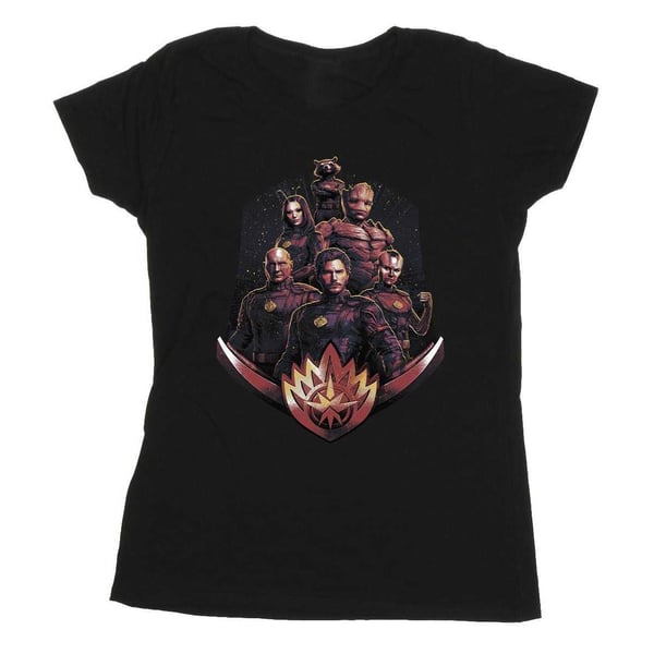 Guardians Of The Galaxy Volume 3 Womens/Ladies Group Pose Cotton Distressed T-Shirt