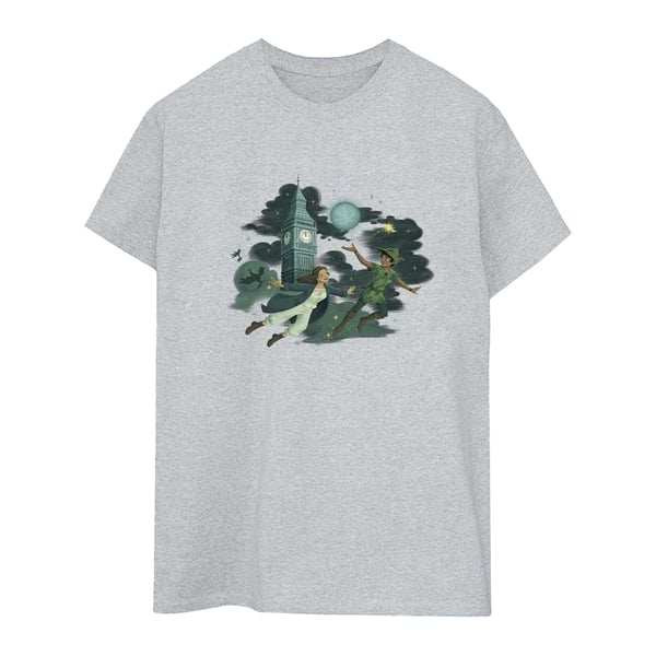 Peter Pan And Wendy Womens/Ladies Big Ben Clouds Boyfriend T-Shirt