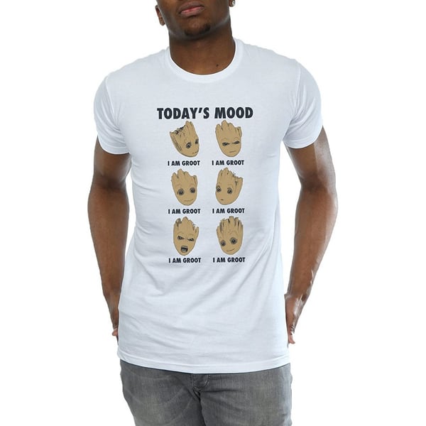 Guardians Of The Galaxy Mens Today´s Mood Baby Groot Cotton T-Shirt Guardians Of The Galaxy Mens Today´s Mood Baby Groot Cotton T-Shirt