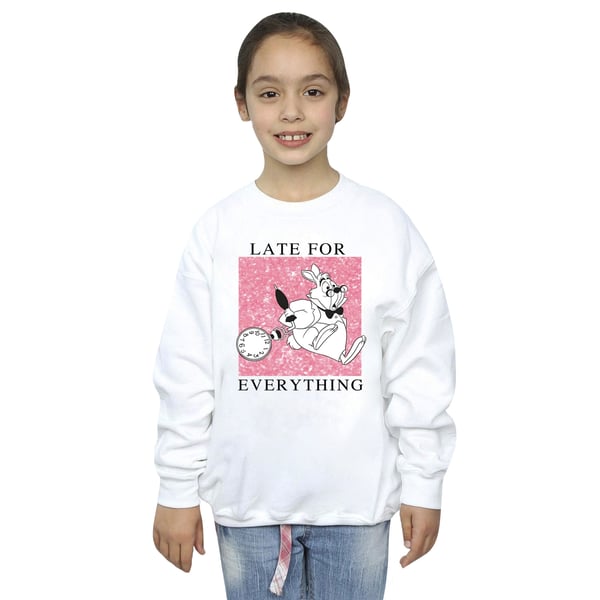 Disney Girls Alice In Wonderland White Rabbit Sweatshirt