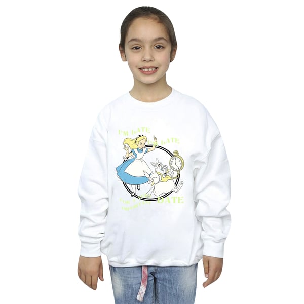 Disney Girls Alice In Wonderland I´m Late Sweatshirt
