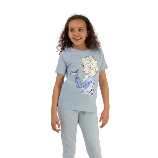 Frozen II Girls Elsa Stars Short-Sleeved Pyjama Set