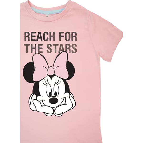 Disney Flickor Sträck Dig Efter Stjärnorna Mimmi Pigg Kortärmad Lång Pyjamas Set