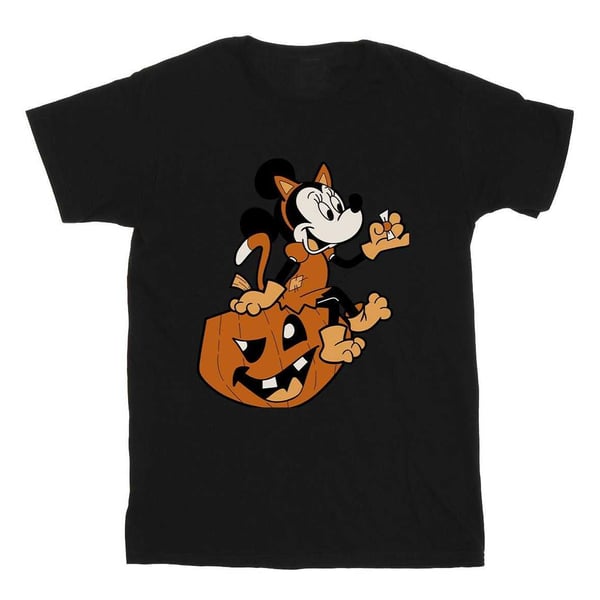 Disney Girls Minnie Mouse Cat Cotton Halloween T-Shirt
