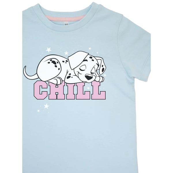 101 Dalmatians Girls Chill Short-Sleeved Long Pyjama Set
