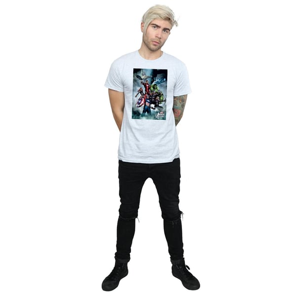 Marvel Mens Avengers Assemble Team Montage T-paita