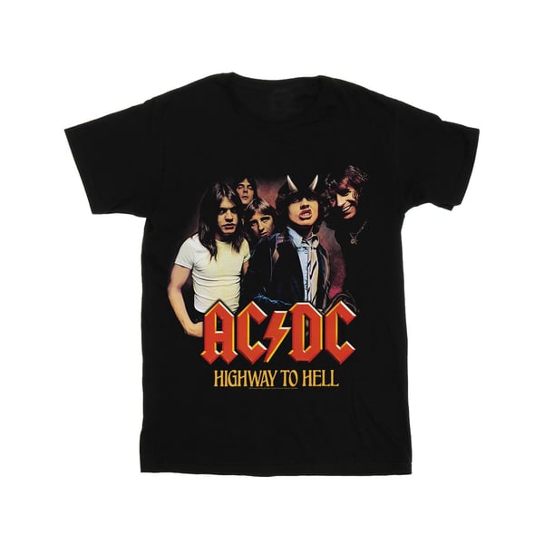 ACDC Womens/Ladies Highway To Hell Group Cotton Boyfriend T-Shirt