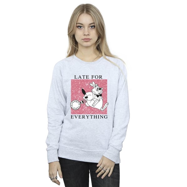 Disney Womens/Ladies Alice In Wonderland White Rabbit Sweatshirt