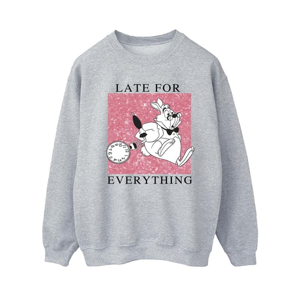 Disney Womens/Ladies Alice In Wonderland White Rabbit Sweatshirt