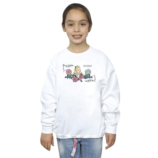 Disney Girls Alice In Wonderland What Kind Of Garden Sweatshirt