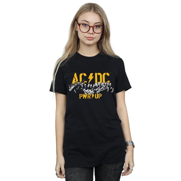 AC/DC Womens/Ladies PWR UP Portrait Motion Cotton Boyfriend T-Shirt