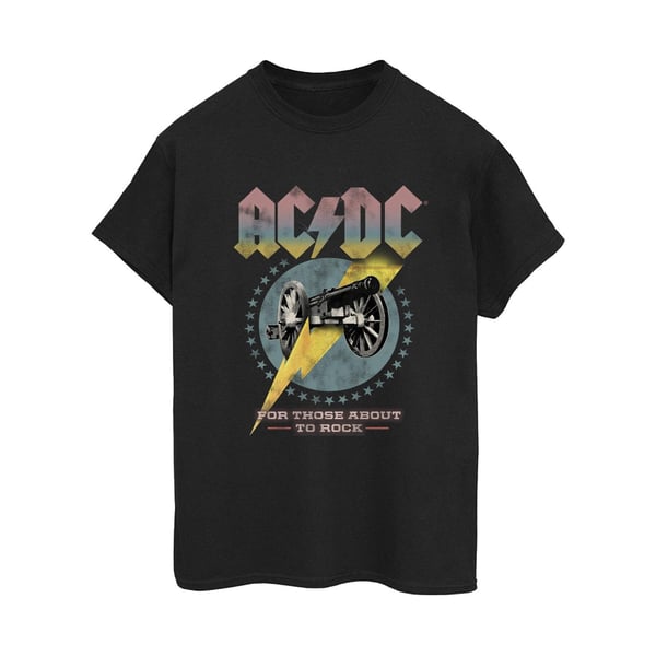 ACDC Womens/Ladies For Those About To Rock Cotton Boyfriend T-Shirt