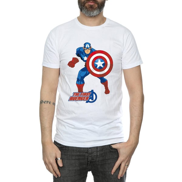 Marvel miesten Captain America The First Avenger T-paita