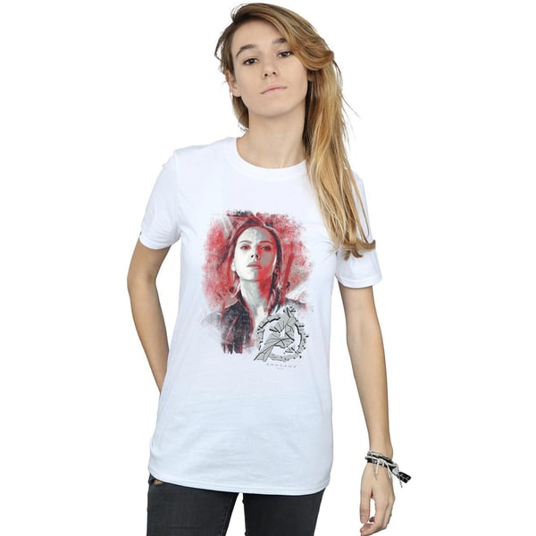 Marvel Womens/Ladies Avengers Endgame Black Widow Brushed Cotton Boyfriend T-Shirt