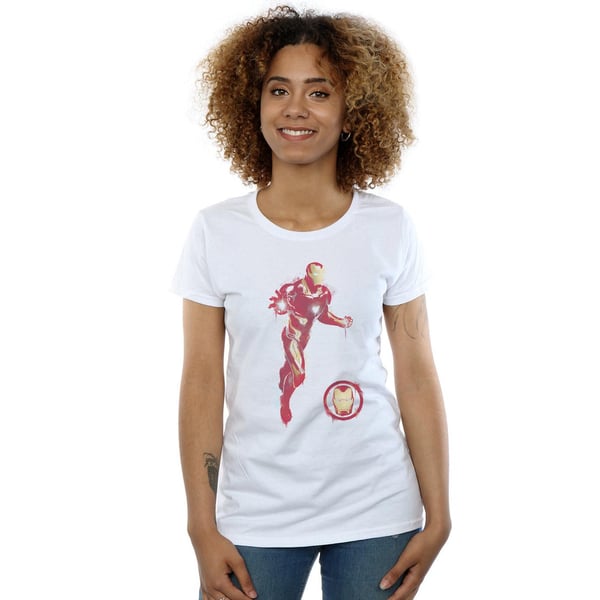Marvel Naiset/Naiset Avengers Endgame Maalattu Iron Man Puuvilla T-paita