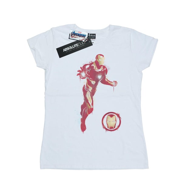 Marvel Naiset/Naiset Avengers Endgame Maalattu Iron Man Puuvilla T-paita
