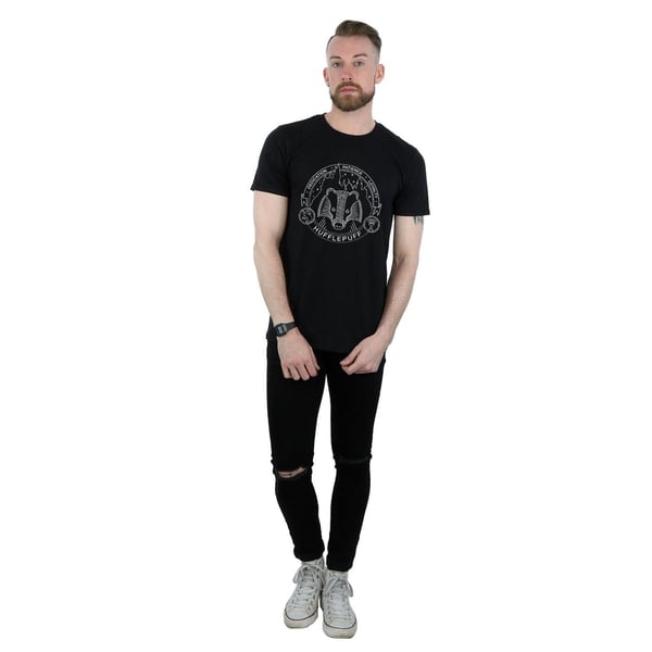 Harry Potter Mens Hufflepuff Seal Cotton T-Shirt