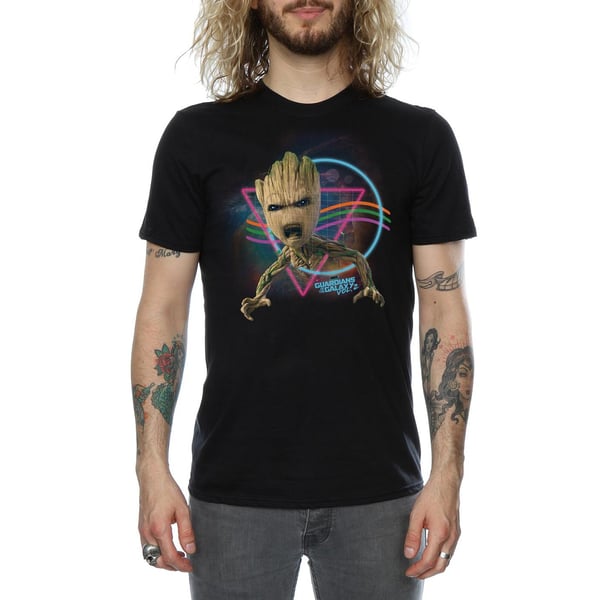 Guardians Of The Galaxy Mens Baby Groot Neon Cotton T-Shirt