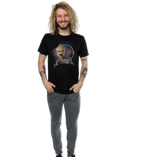 Guardians Of The Galaxy Mens Baby Groot Neon Cotton T-Shirt