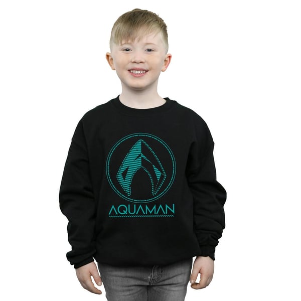 DC Comics Boys Aquaman Aqua Logo Sweatshirt
