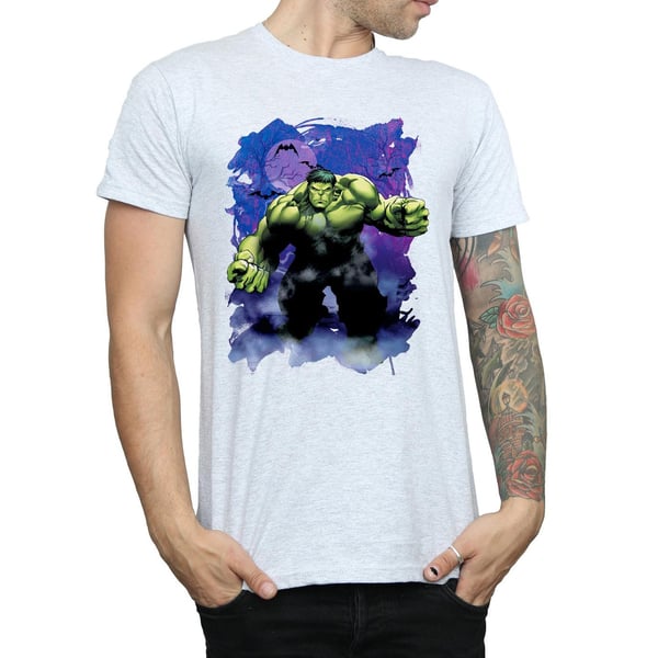 Marvel Mens Hulk Halloween Spooky Forest T-Shirt