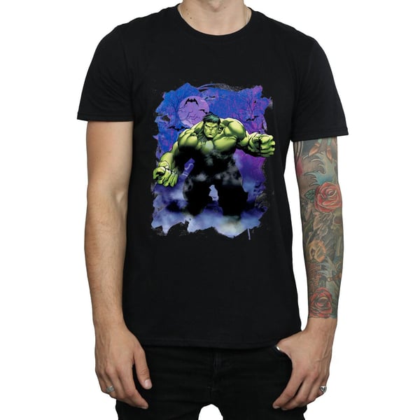 Marvel Mens Hulk Halloween Spooky Forest T-Shirt