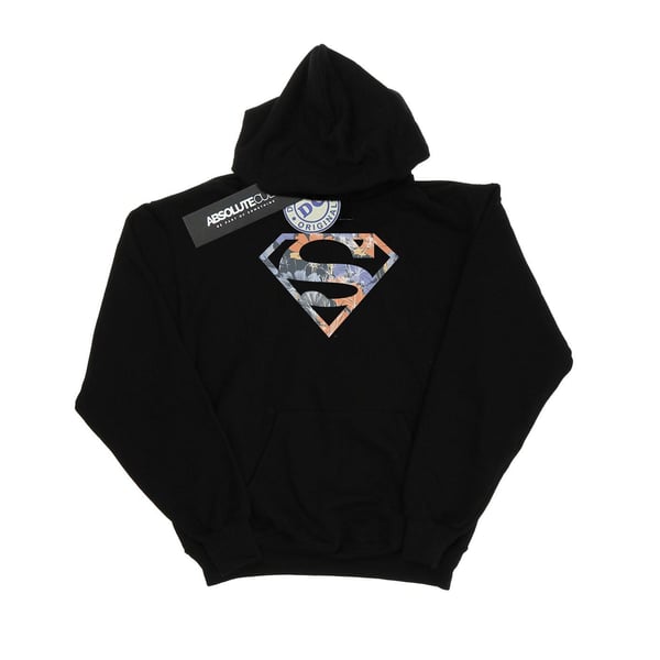 DC Comics Boys Superman Floral Logo 2 Hoodie