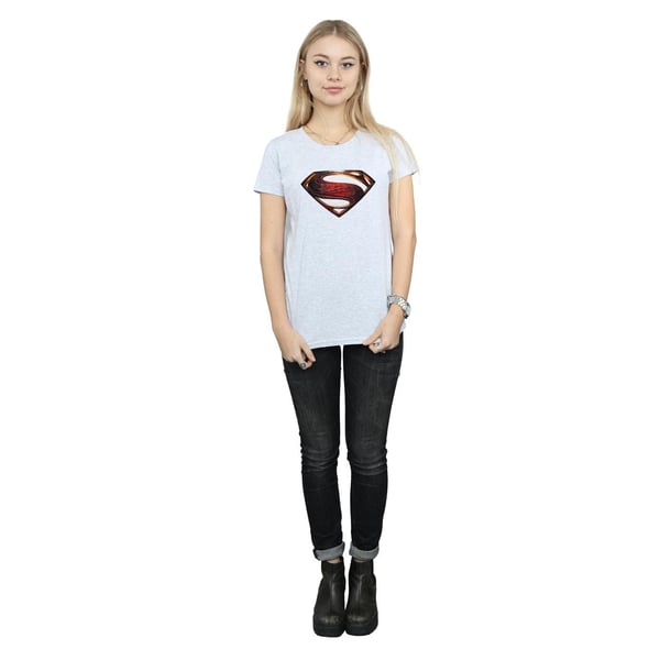 Superman T-shirt i bomuld med logo til kvinder/damer