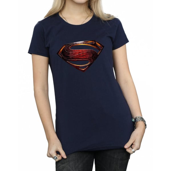 Superman T-shirt i bomuld med logo til kvinder/damer