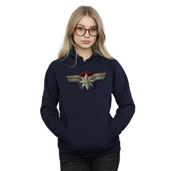 Marvel Womens/Ladies Captain Marvel Chest Emblem Hoodie