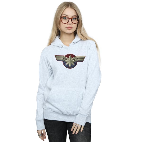 Marvel Womens/Ladies Captain Marvel Chest Emblem Hoodie