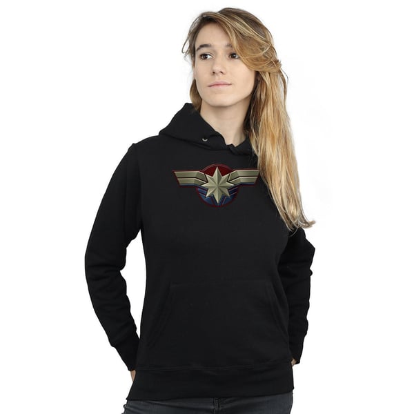 Marvel Womens/Ladies Captain Marvel Chest Emblem Hoodie
