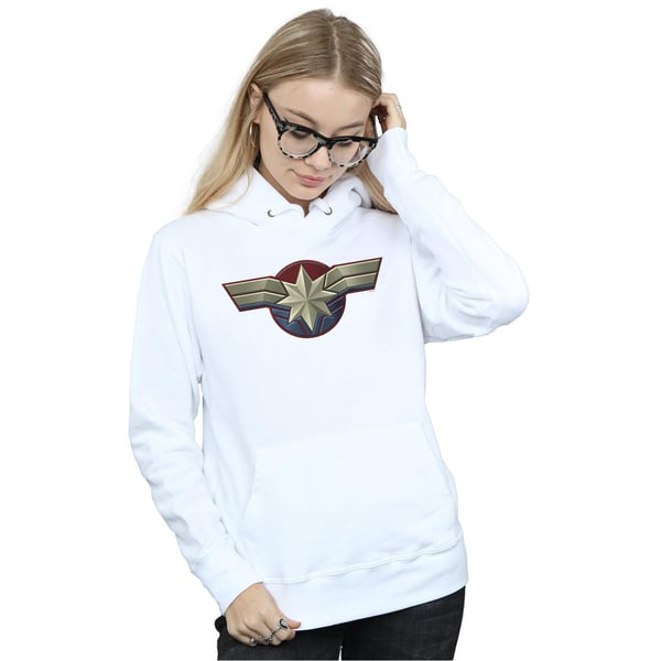 Marvel Womens/Ladies Captain Marvel Chest Emblem Hoodie