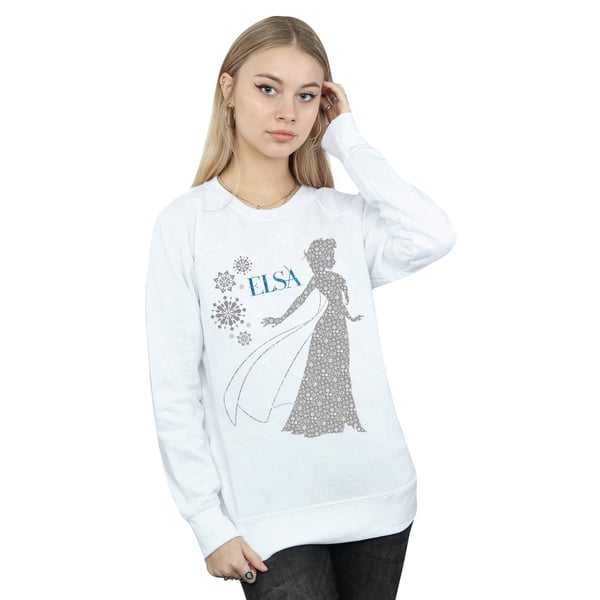 Disney Womens/Ladies Frozen Elsa Christmas Silhouette Sweatshirt