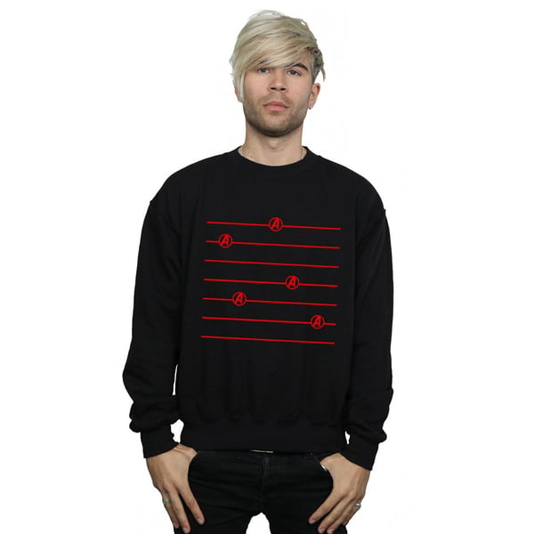 Marvel Mens Avengers Endgame Logo Stripes Sweatshirt
