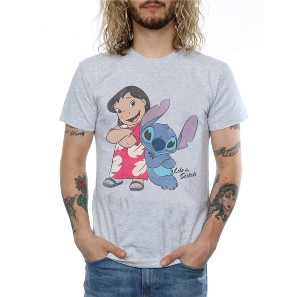 Lilo & Stitch miesten klassinen puuvillainen T-paita