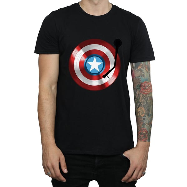 Marvel Mens Captain America Turntable T-Shirt