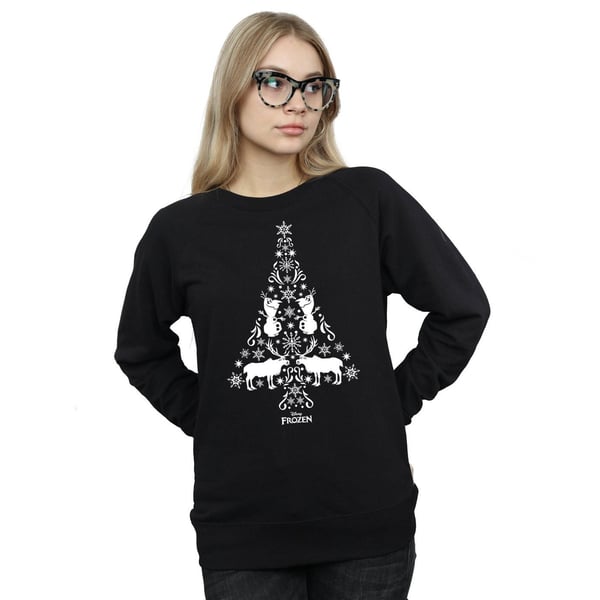 Disney Womens/Ladies Frozen Christmas Tree Sweatshirt