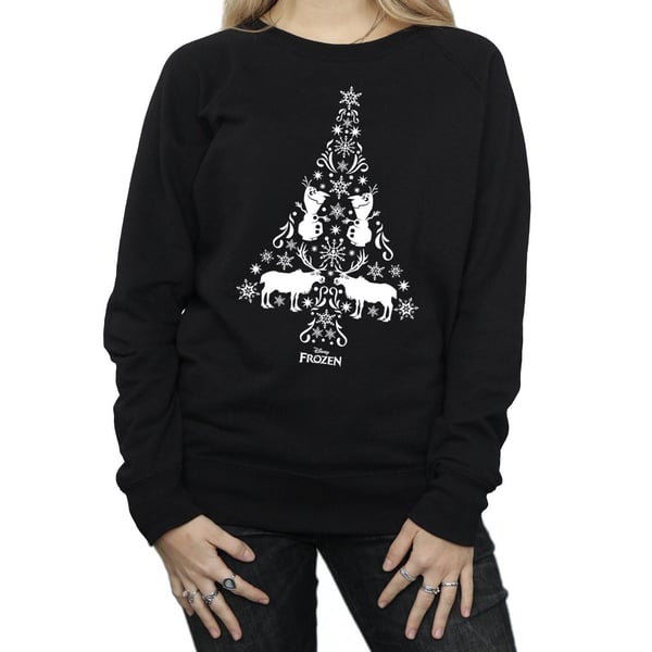 Disney Womens/Ladies Frozen Christmas Tree Sweatshirt