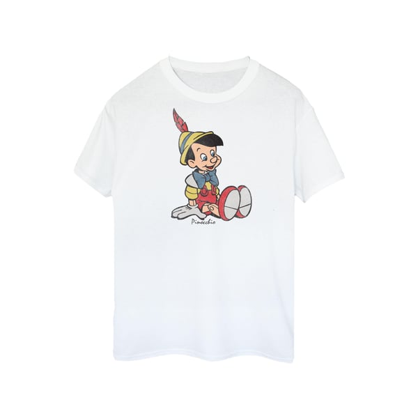 Pinocchio Dam/Dam Klassisk Bomulls Boyfriend T-shirt